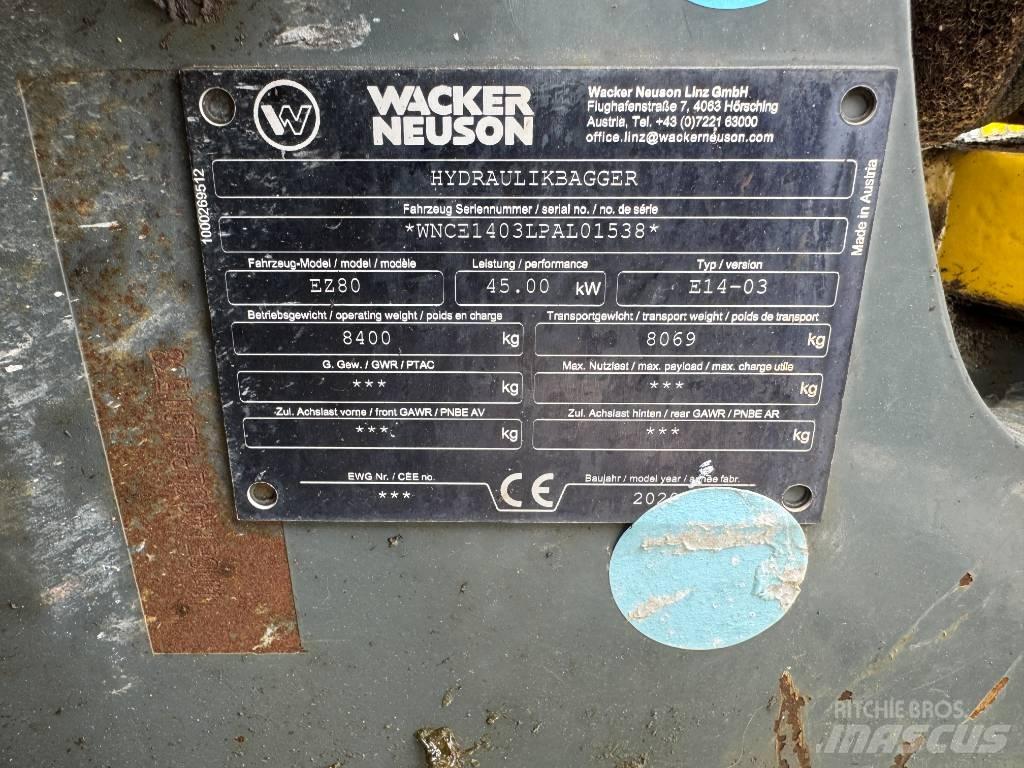 Wacker Neuson EZ80 Гусеничні екскаватори