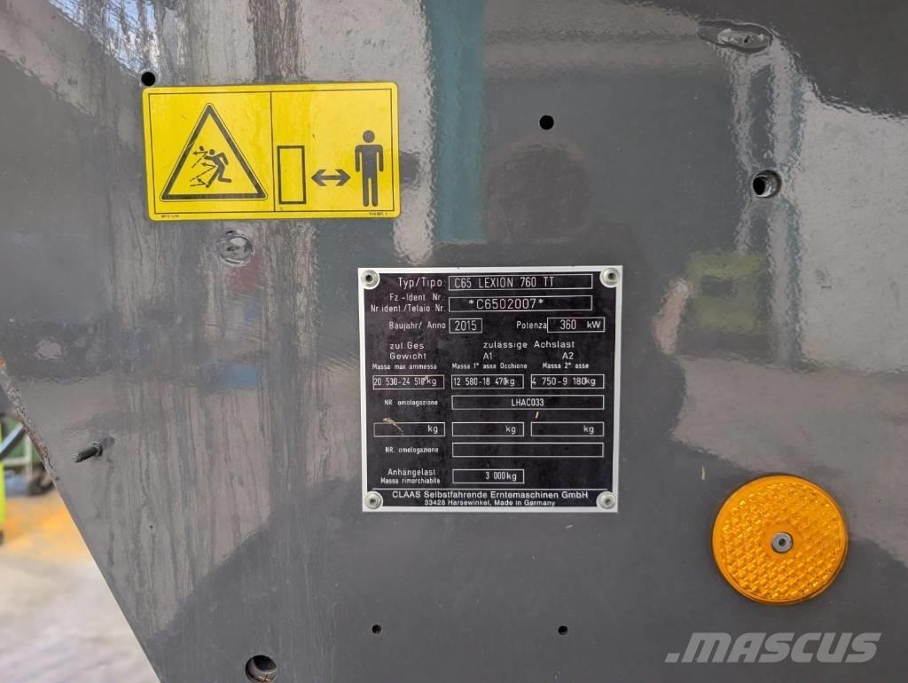 CLAAS Lexion 760 TT Зернозбиральні комбайни