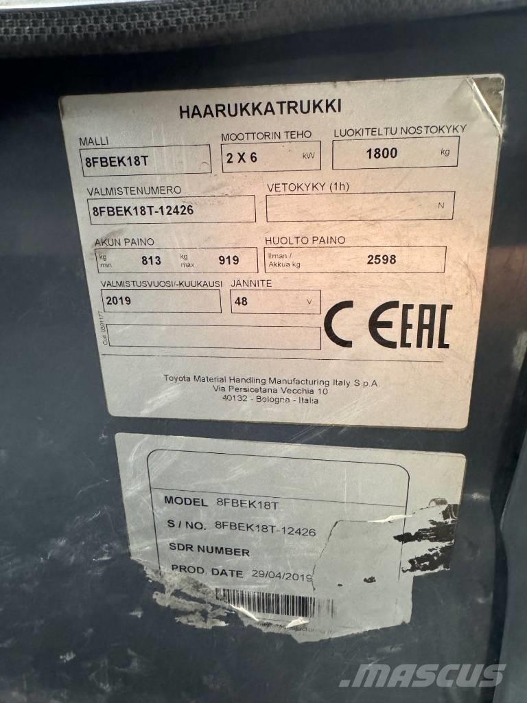 Toyota 8 FBEK 18 T Електронавантажувачі