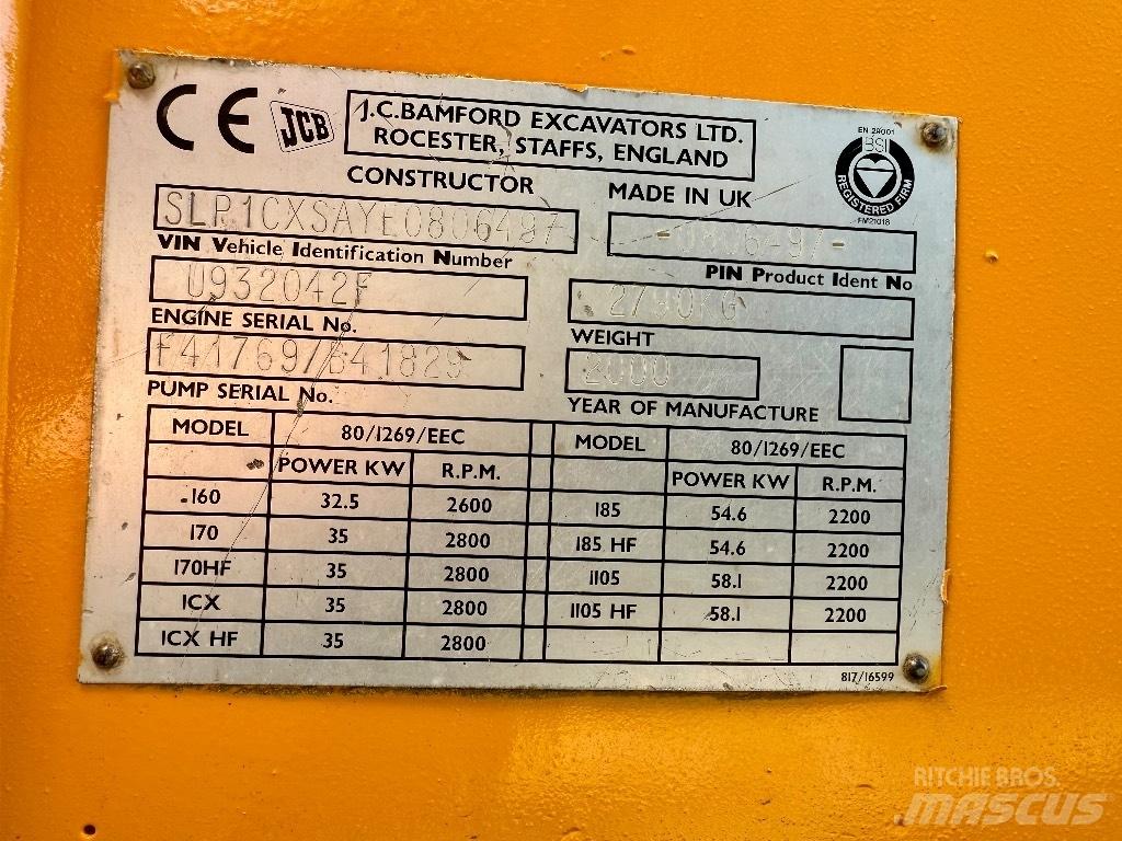 JCB 1 CX Екскаватори-навантажувачі