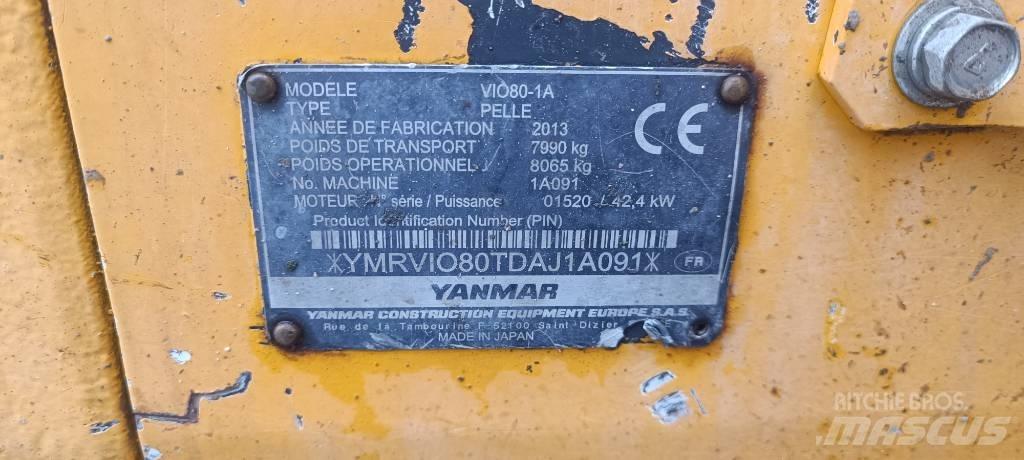 Yanmar Vio 80-1A Середні екскаватори 7т. - 12т.