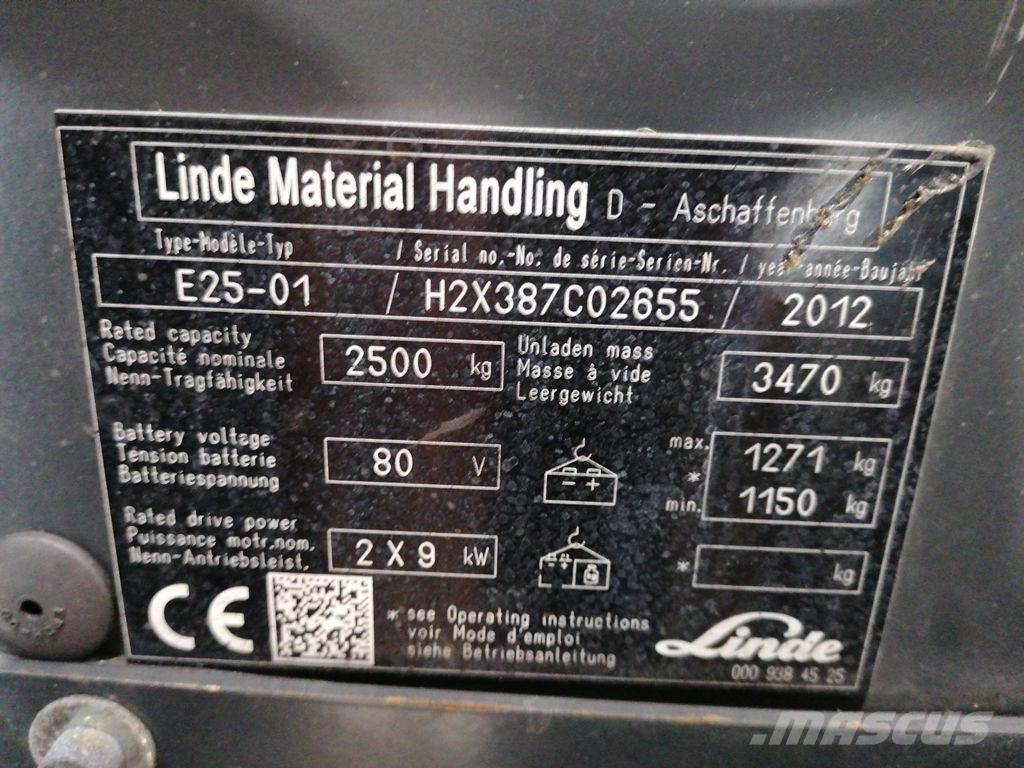 Linde E25-01 Електронавантажувачі