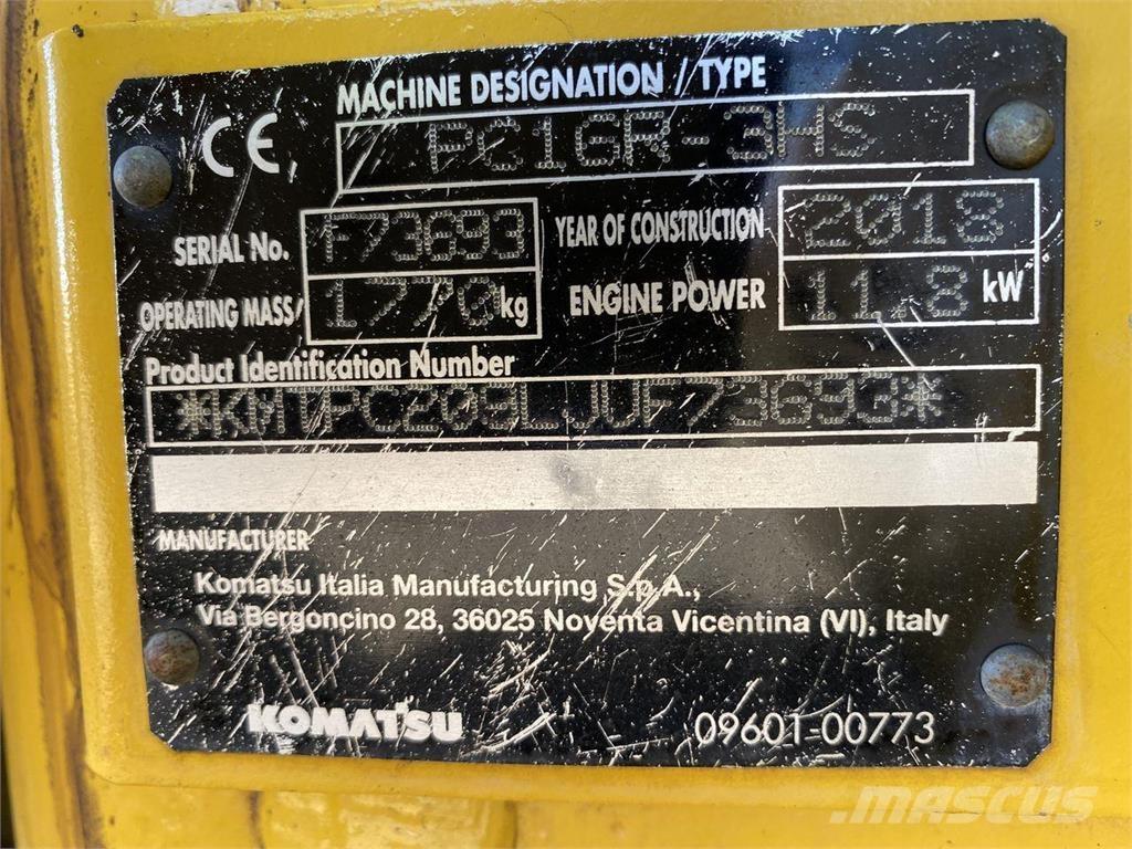 Komatsu PC16R-3HS Колісні екскаватори