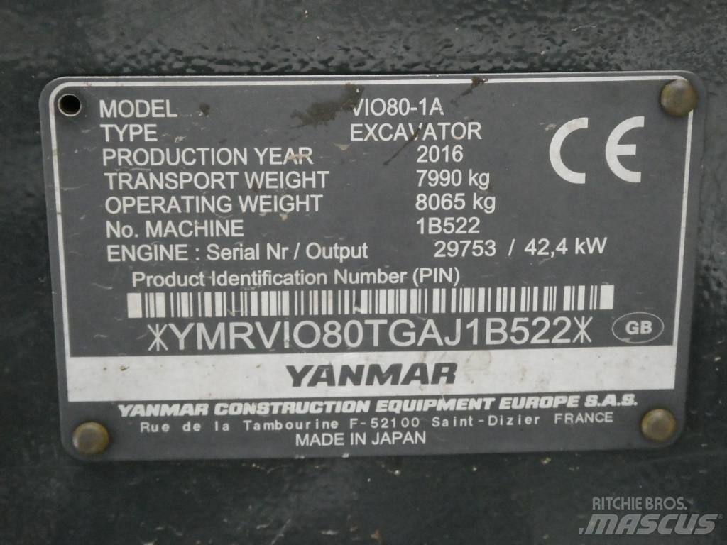 Yanmar Vio 80-1A Середні екскаватори 7т. - 12т.
