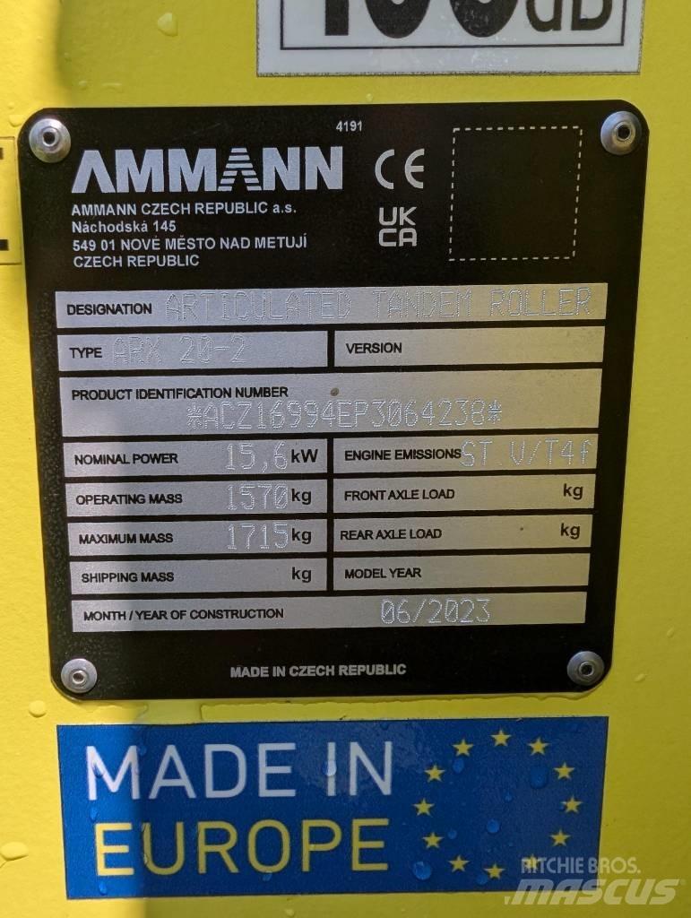 Ammann ARX20-2 Котки тротуарні