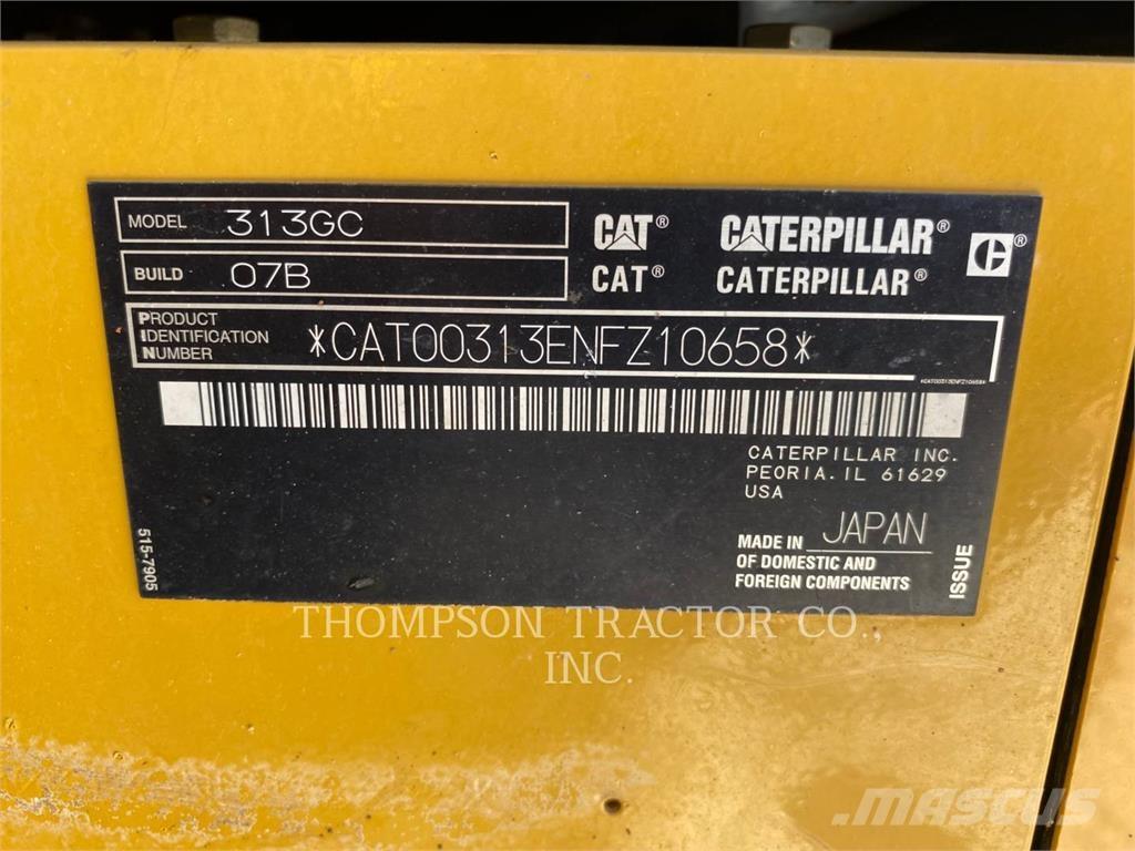CAT 313GC Гусеничні екскаватори
