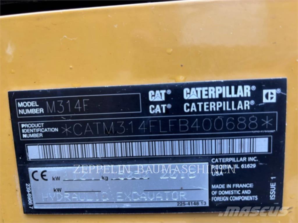 CAT M314F Колісні екскаватори