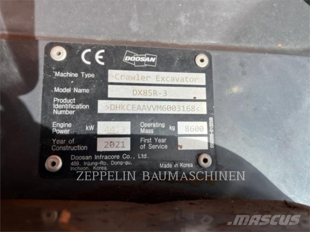 Doosan DX85R-3 Гусеничні екскаватори