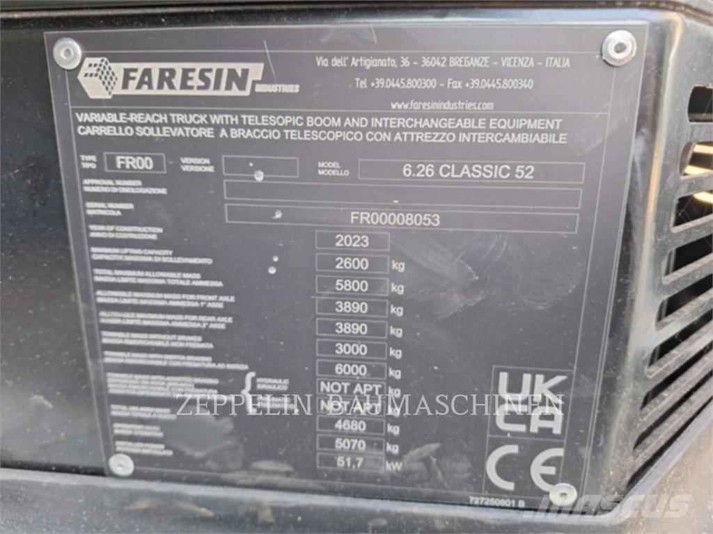 Faresin 6.26 Телескопічні навантажувачі