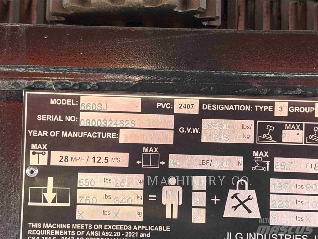 JLG 660SJ Колінчаті підйомники