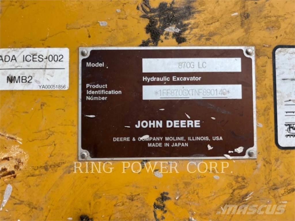 John Deere & CO. 870G Гусеничні екскаватори