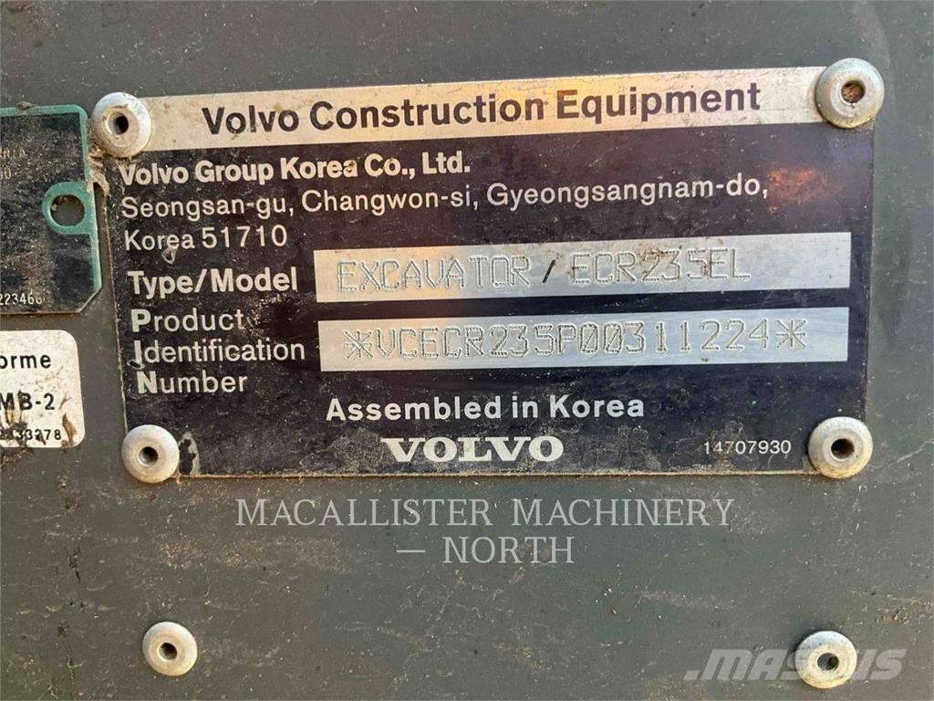Volvo ECR235EL Гусеничні екскаватори