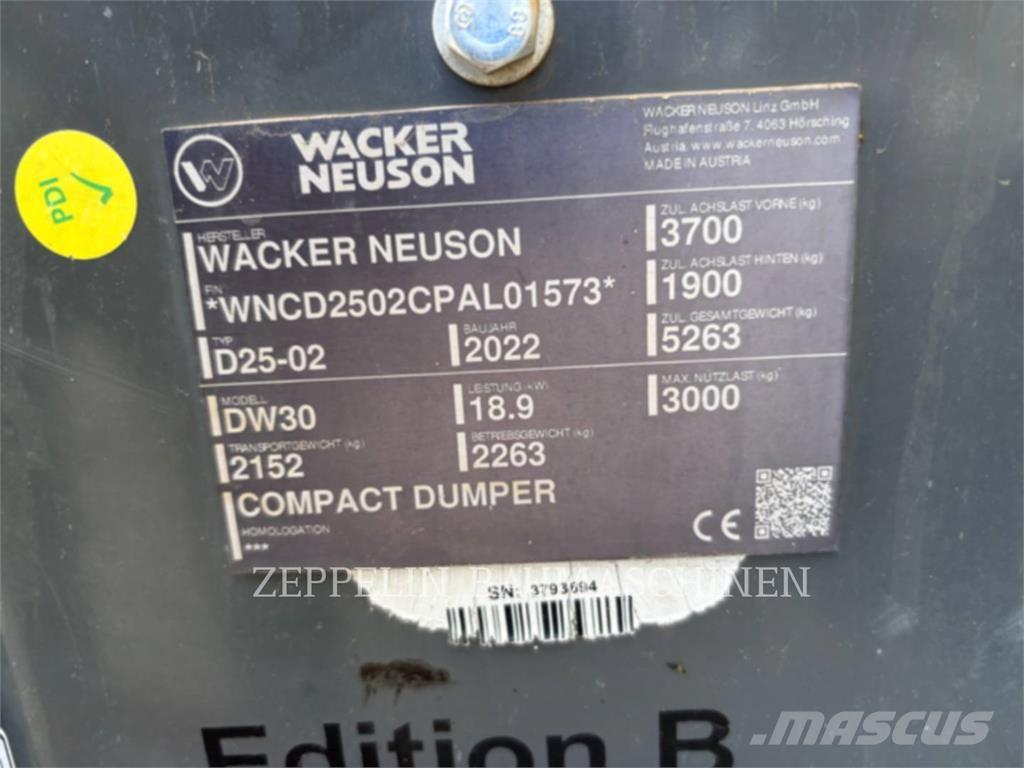 Wacker DW30 Зчленовані самоскиди