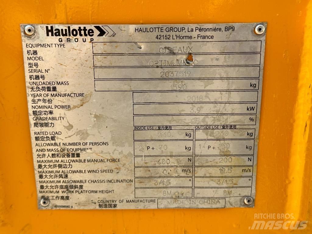 Haulotte OPTIMUM 8 Підйомники-ножиці