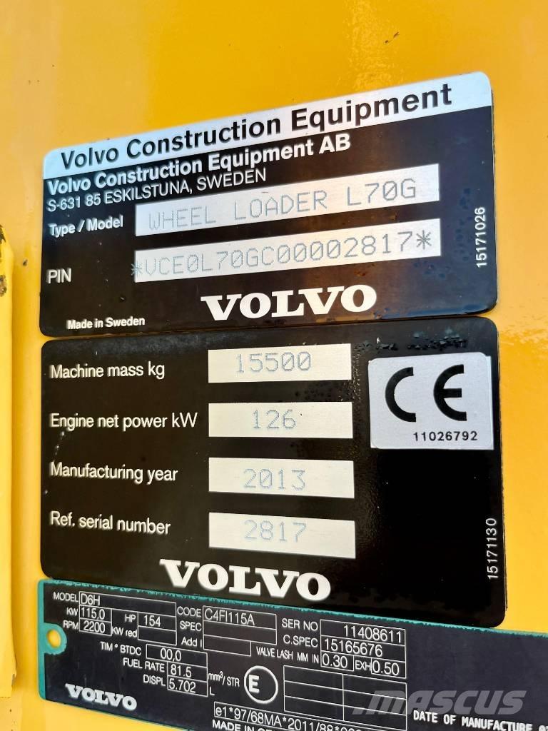 Volvo L 70 G Фронтальні навантажувачі