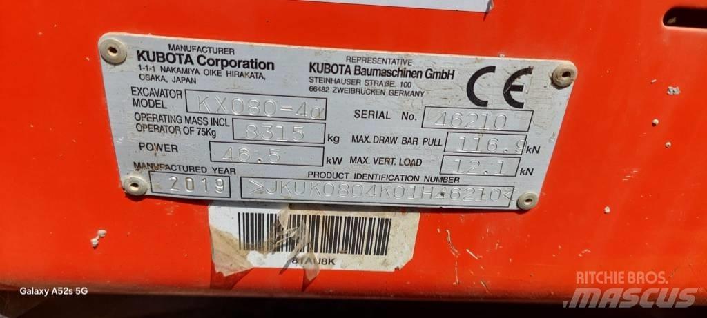 Kubota KX 080-4 Середні екскаватори 7т. - 12т.