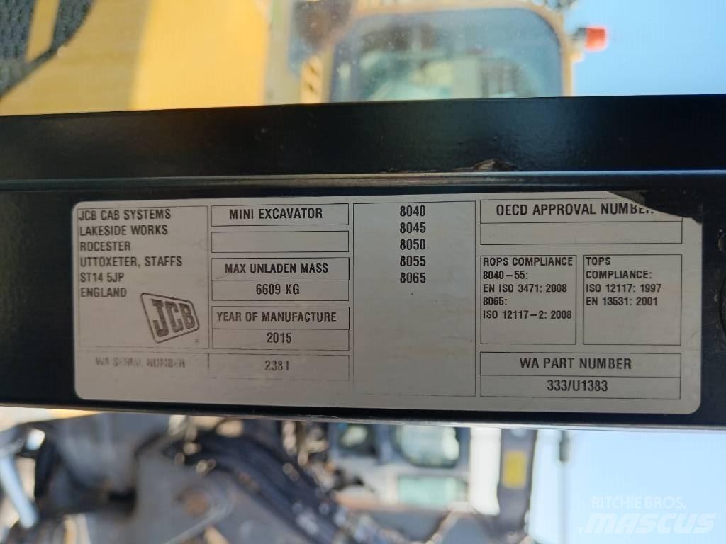 JCB 8055 RTS Міні-екскаватори < 7т