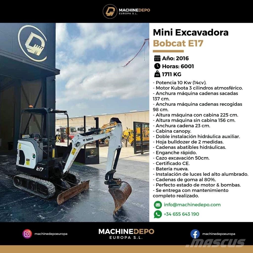 Bobcat E 17 Міні-екскаватори < 7т