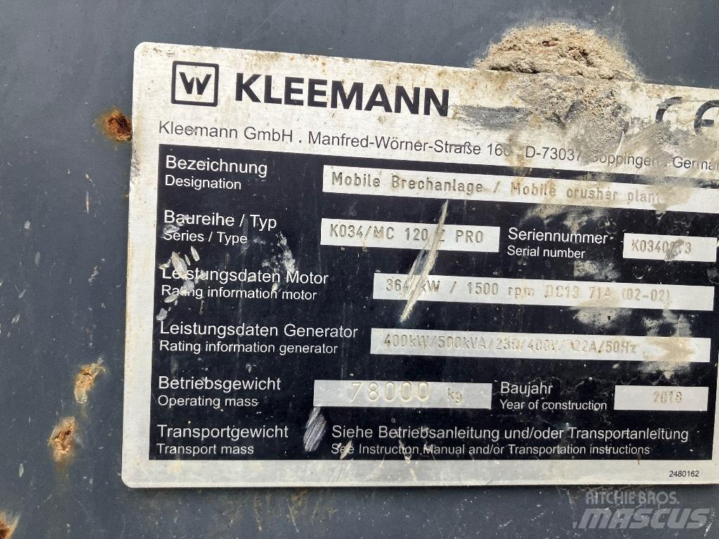 Kleemann MC 120 Z Мобільні дробарки