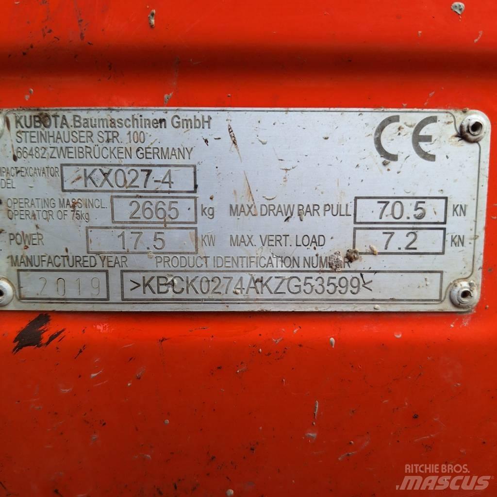 Kubota KX 027-4 Міні-екскаватори < 7т