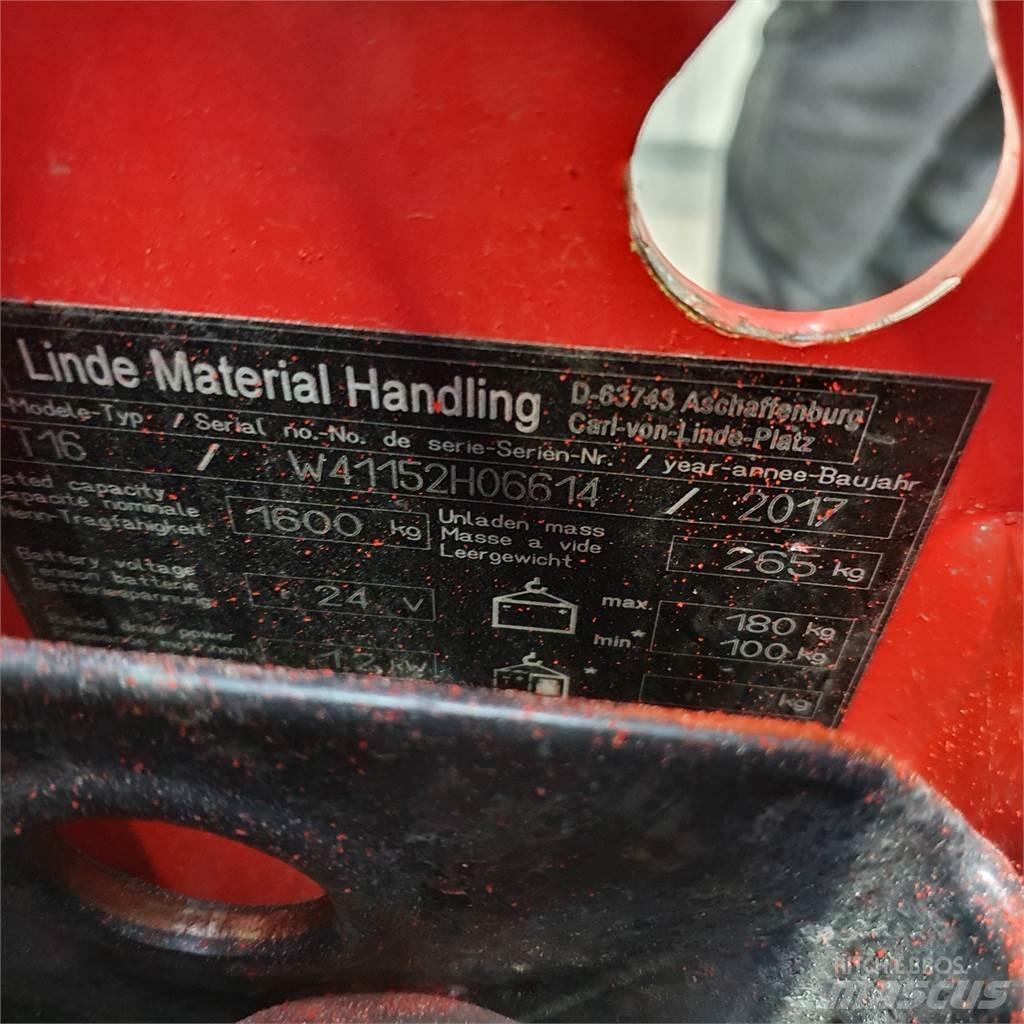 Linde T16 Штабелери