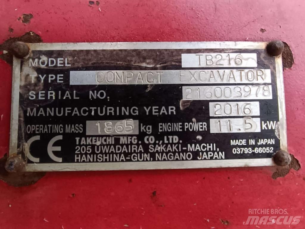 Takeuchi TB216 Будтехніка - Інші