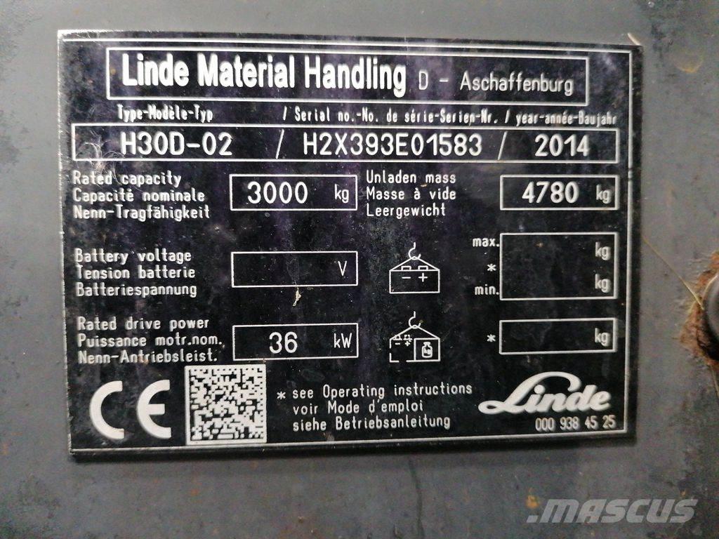 Linde H30D-02 Дизельні навантажувачі
