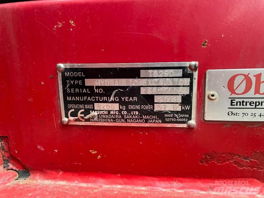 Takeuchi TB290 Середні екскаватори 7т. - 12т.