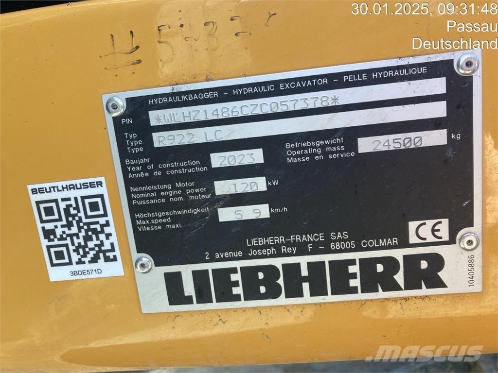 Liebherr R922 Гусеничні екскаватори