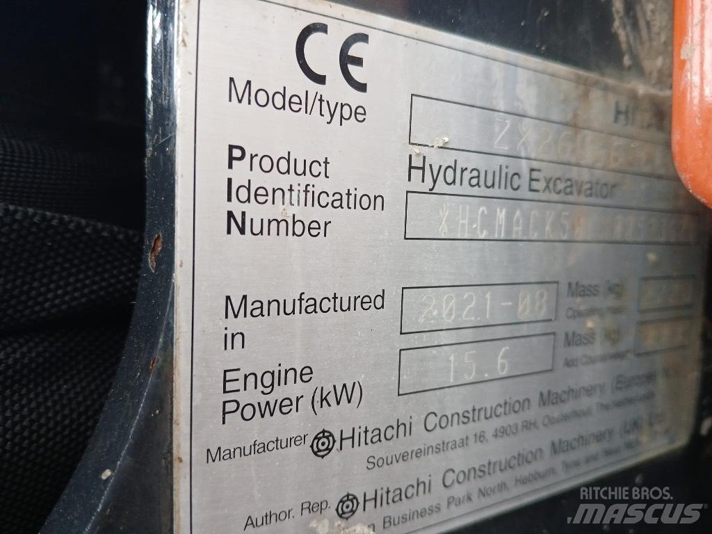 Hitachi ZX 26 U-6 Міні-екскаватори < 7т