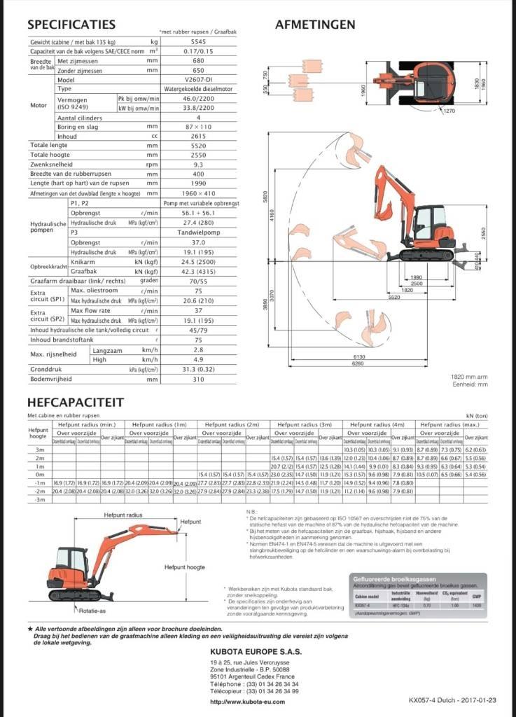 Kubota KX057-4 Міні-екскаватори < 7т