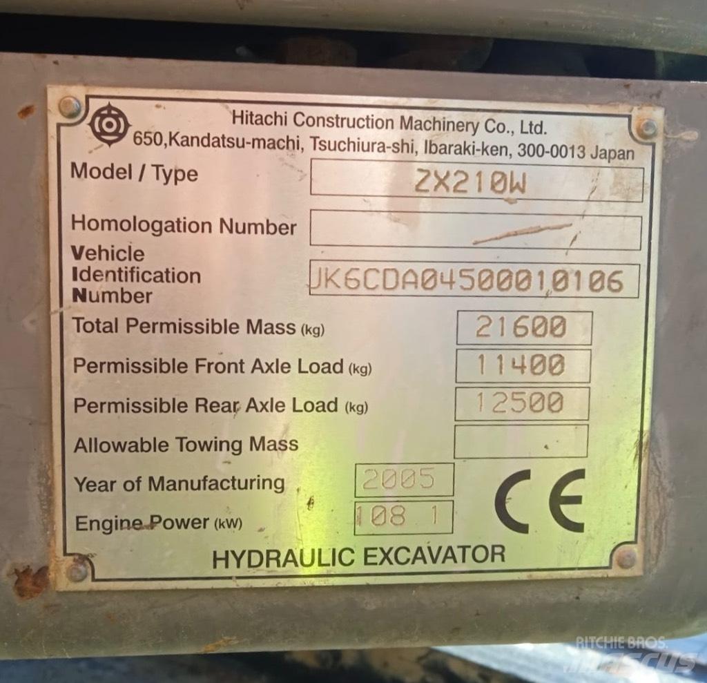 Hitachi ZX 210 W Колісні екскаватори