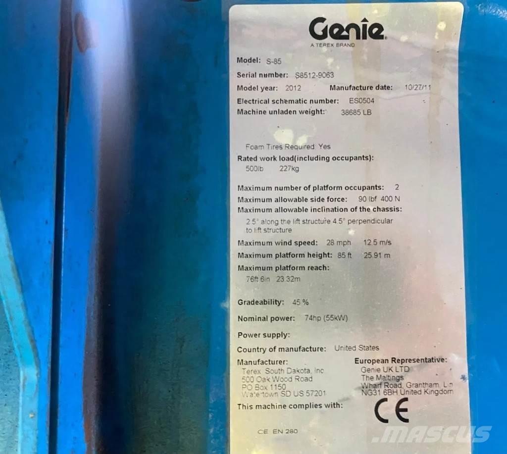 Genie S-85 Телескопічні підйомники