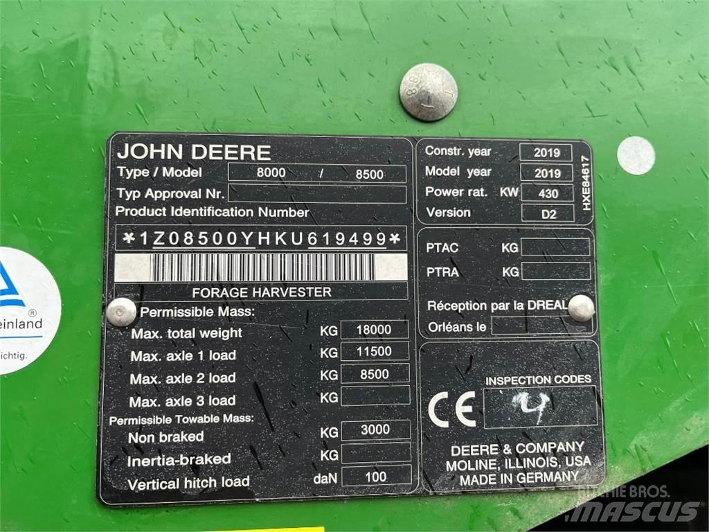 John Deere 8500 Фуражні комбайни