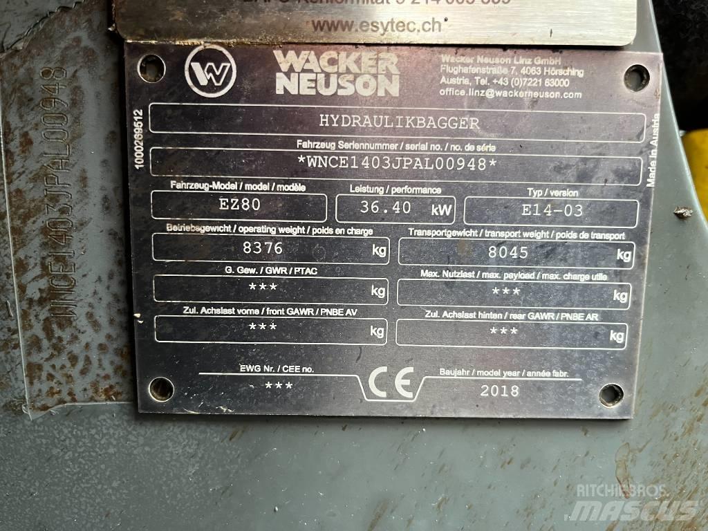 Wacker Neuson EZ 80 Середні екскаватори 7т. - 12т.