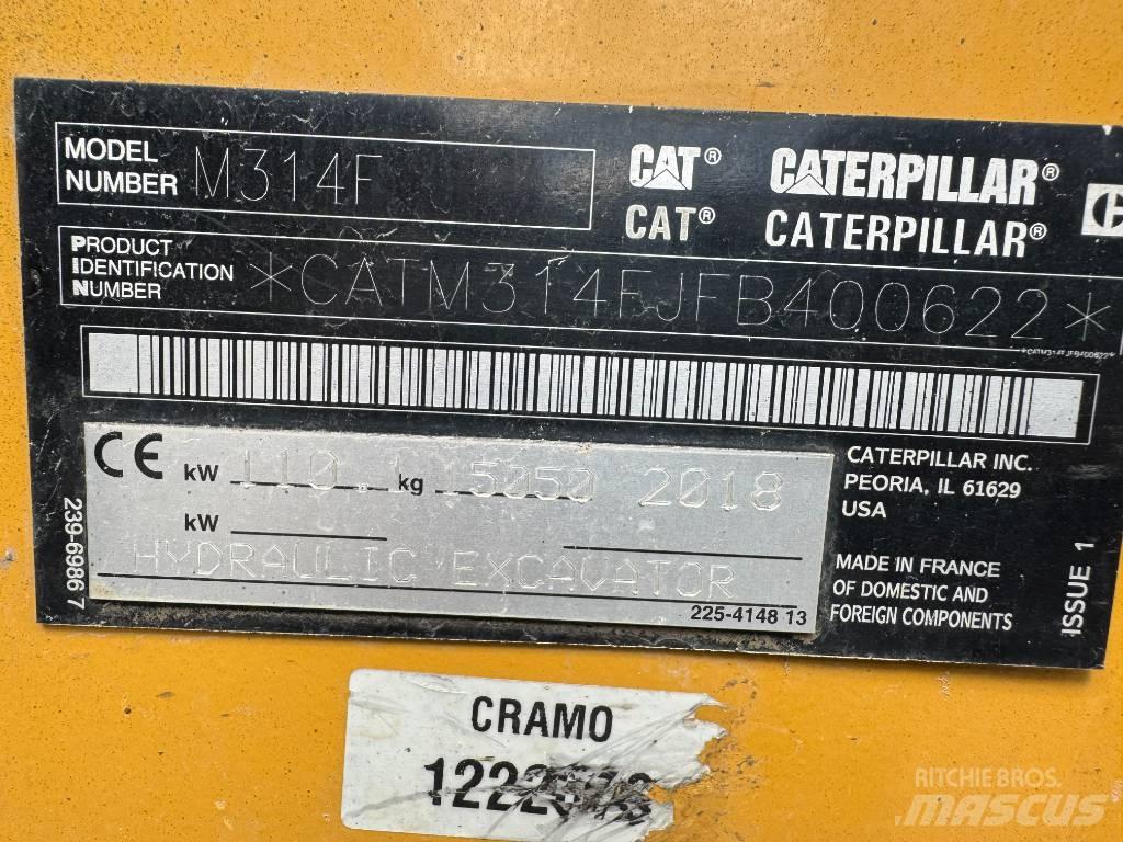 CAT M314F Колісні екскаватори