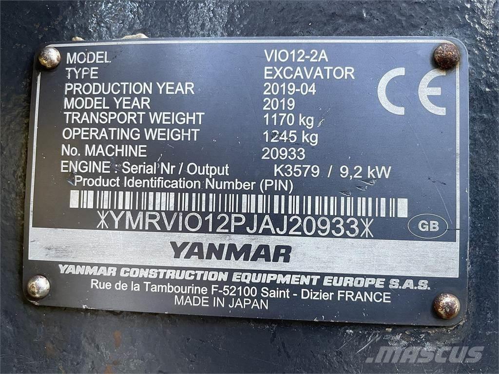 Yanmar VIO12 Колісні екскаватори
