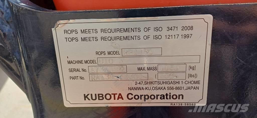 Kubota U 10-3 Міні-екскаватори < 7т