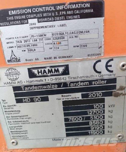 Hamm HD 90 Будтехніка - Інші