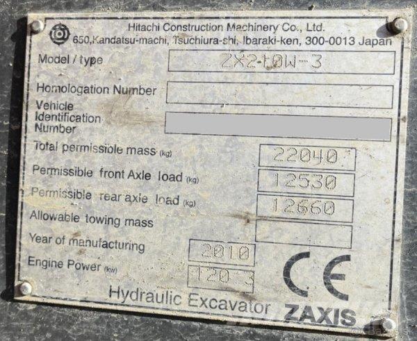 Hitachi ZX 210W-3 Колісні екскаватори