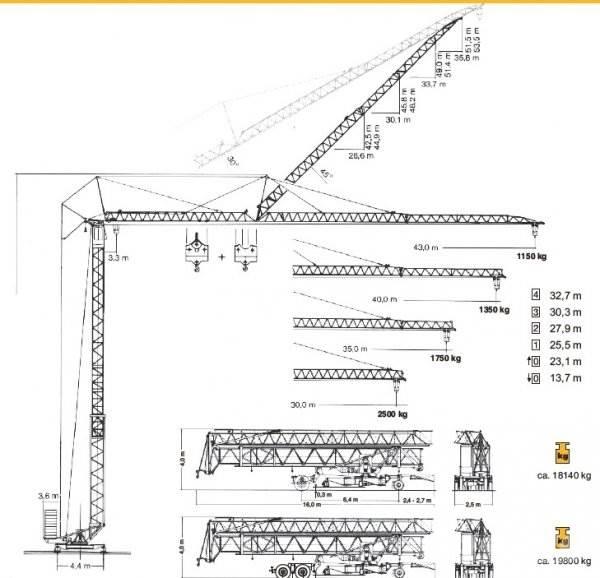 Liebherr 63 K Баштові крани
