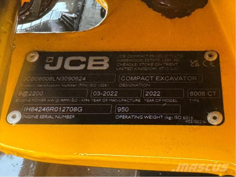 JCB MICRO 8008 Міні-екскаватори < 7т