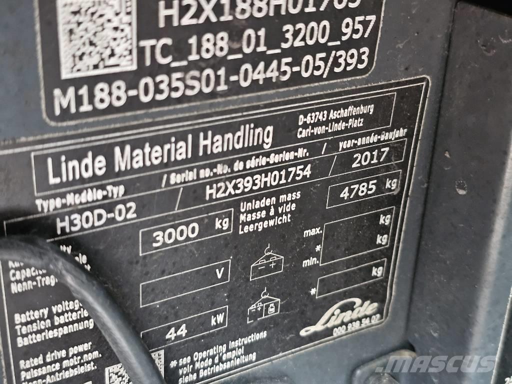 Linde H30D-02 Дизельні навантажувачі