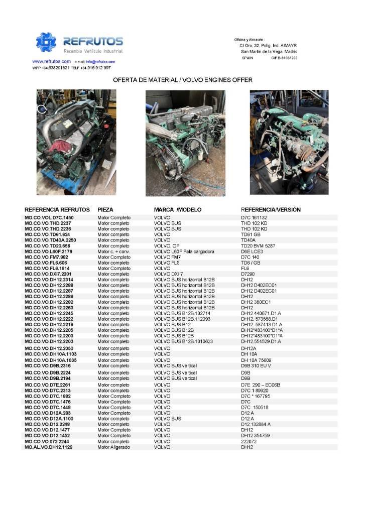 Volvo D9 B Двигуни