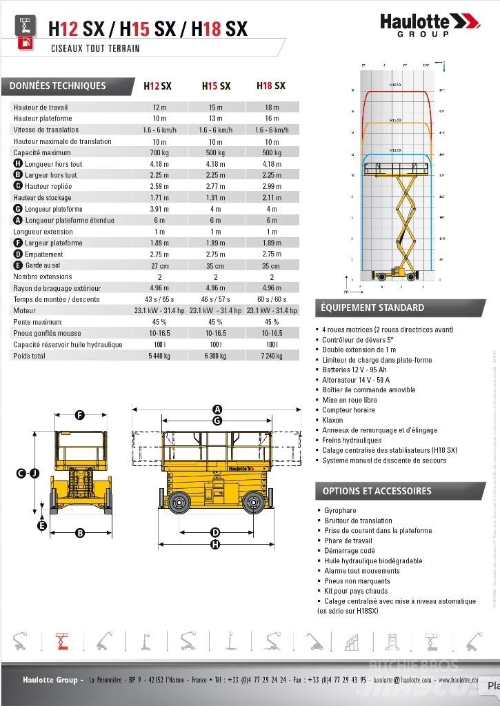Haulotte H 15 SX Підйомники-ножиці