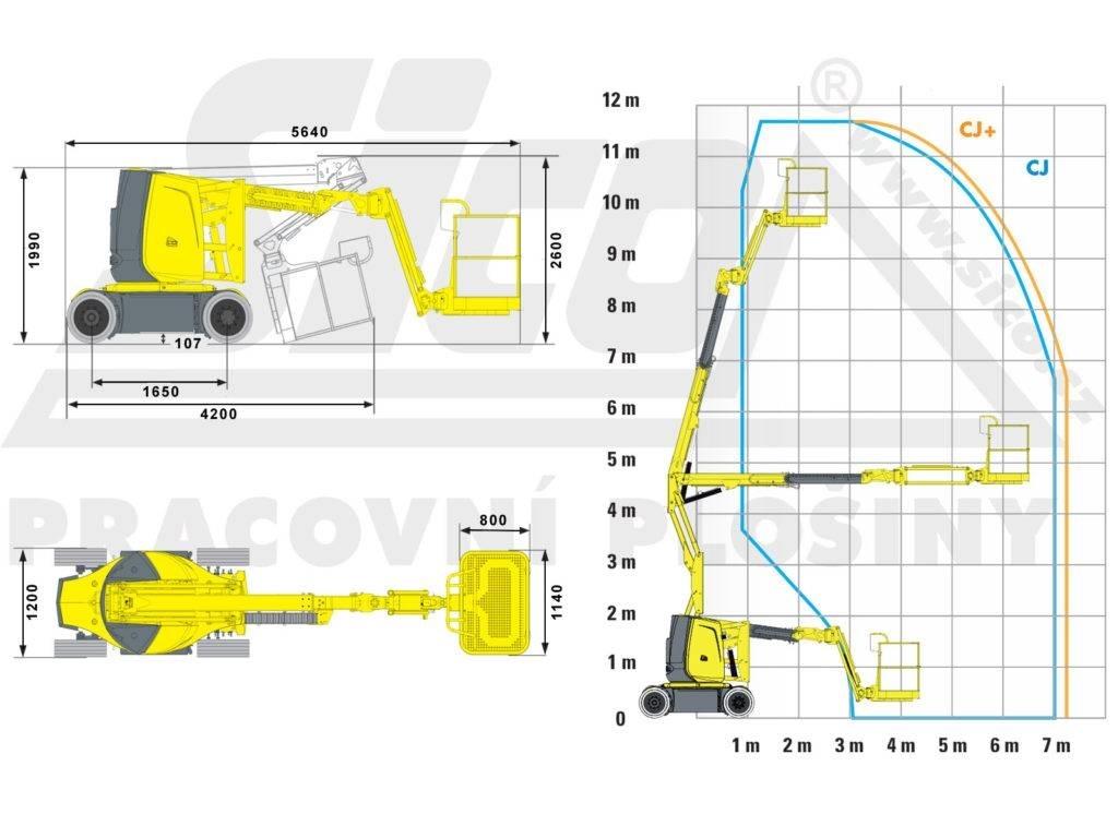 Haulotte HA 12 CJ+ Колінчаті підйомники