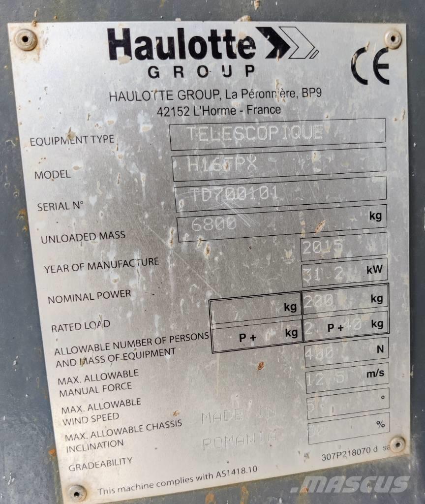 Haulotte H 16 TPX Телескопічні підйомники