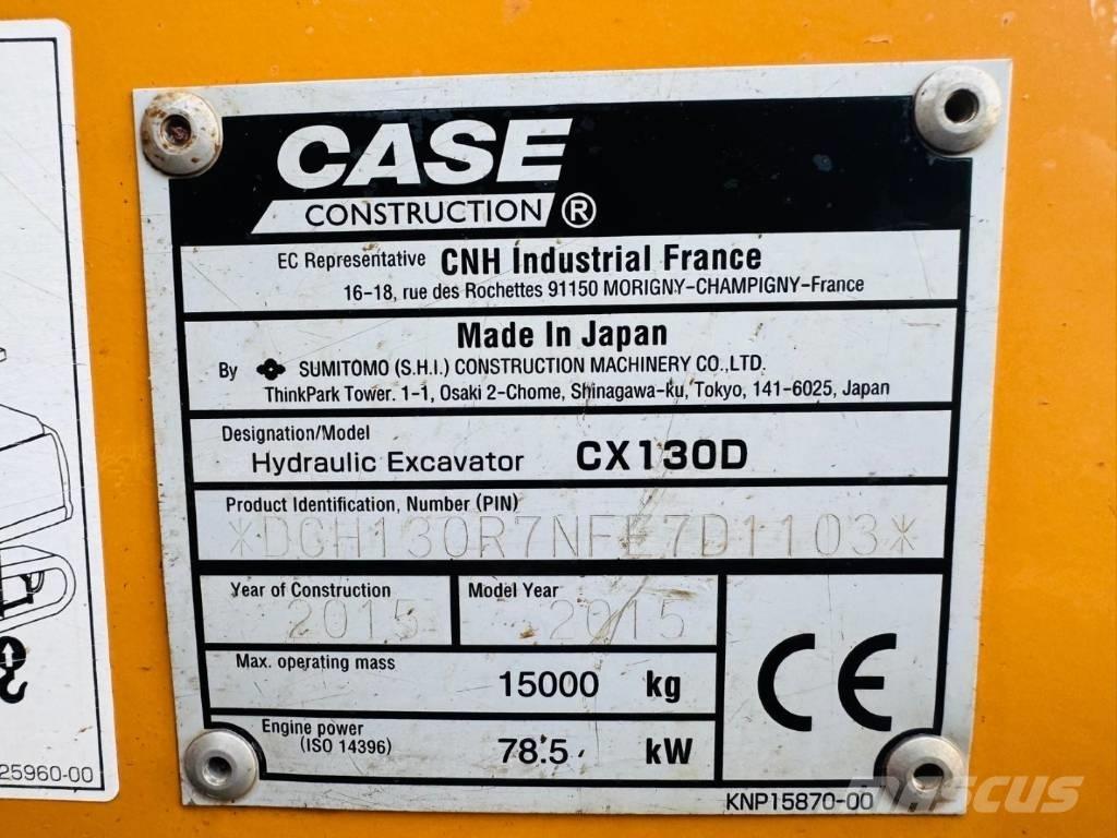 CASE CX 130 D Гусеничні екскаватори