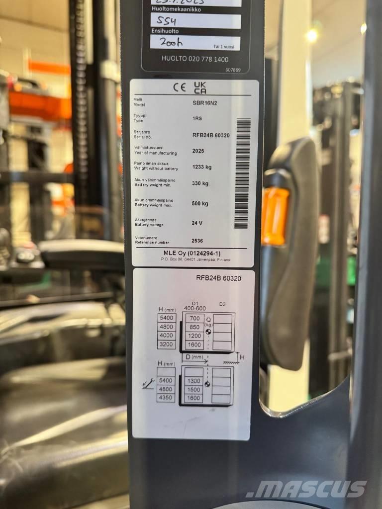 Mitsubishi SBR16N2 Самохідні електроштабелери