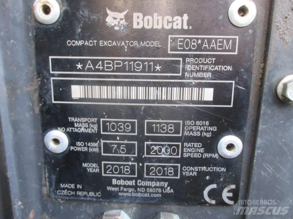 Bobcat E 08 Міні-екскаватори < 7т